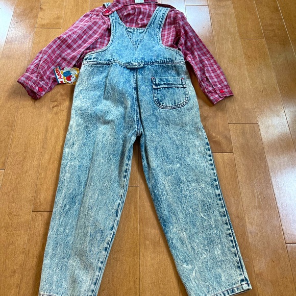NWT Vintage Children’s Place Overalls with Long Sleeved Shirt Set 4T Unisex - Picture 2 of 3